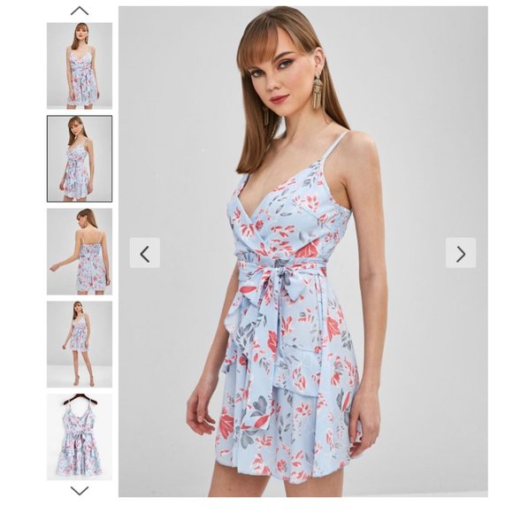 Ruffled Floral Cami Dress - Picture 2 of 6